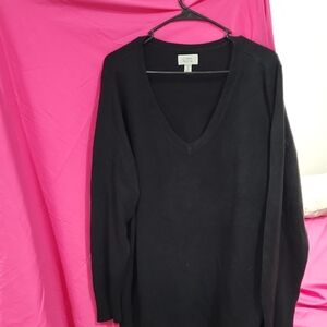 Black V-Neck Sweater